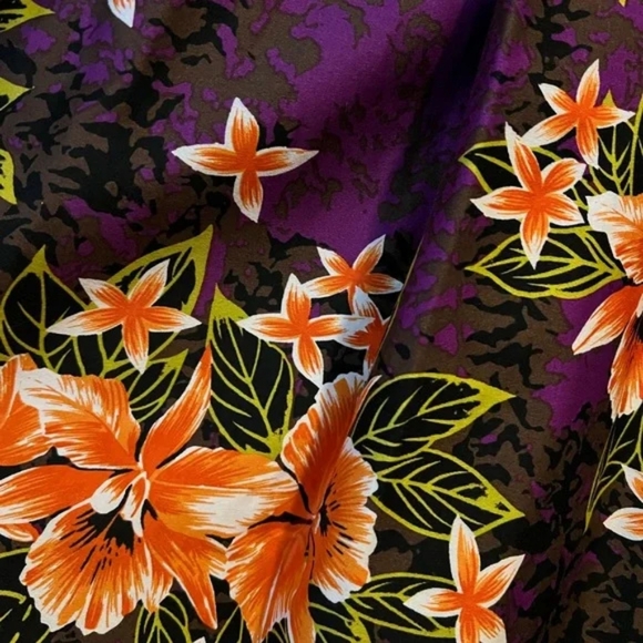 Deadly Dames by Micheline Pitt Tropical Purple KinkyBox Skirt Small - Picture 2 of 5